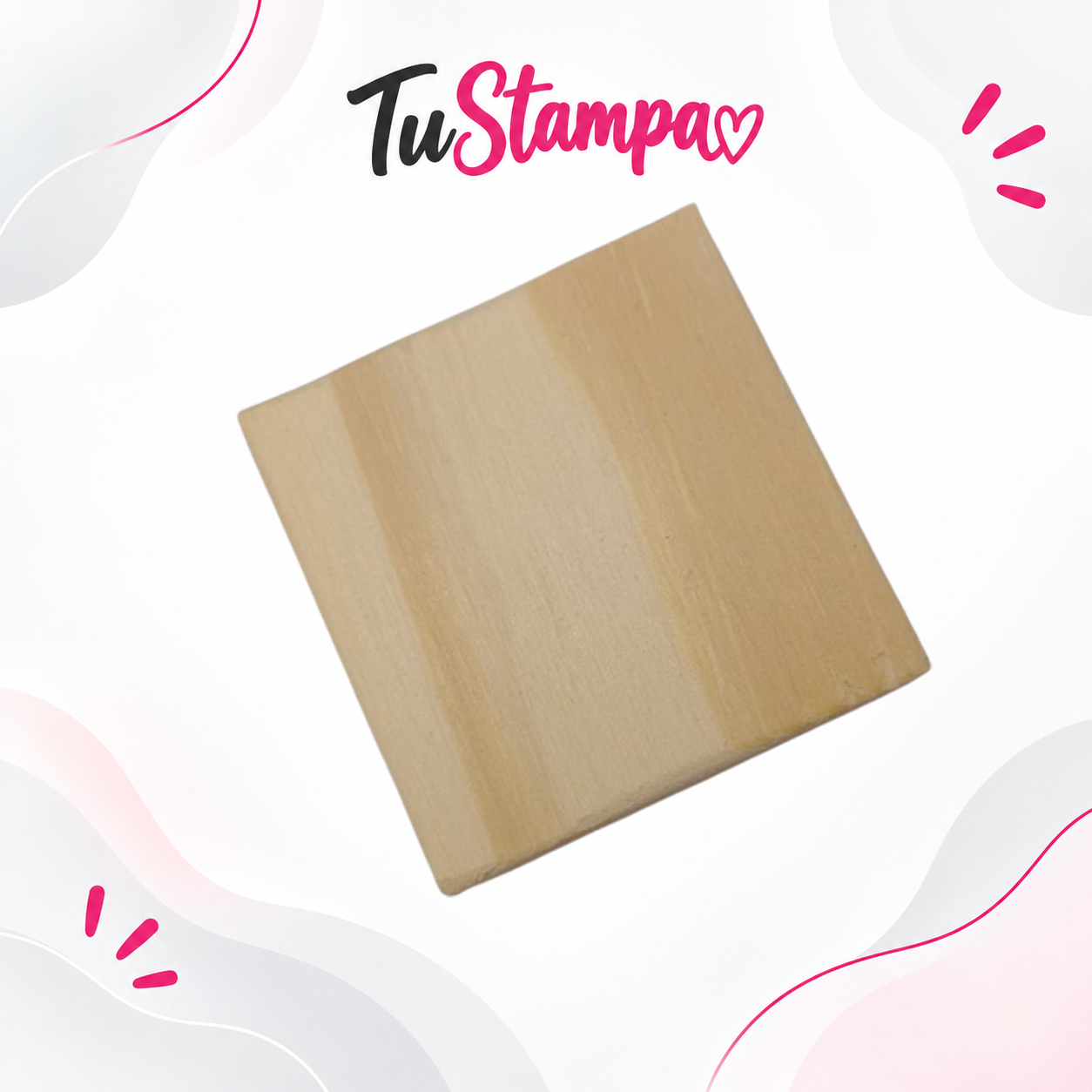 Sello Manual de Madera/Plástico 8x8cm