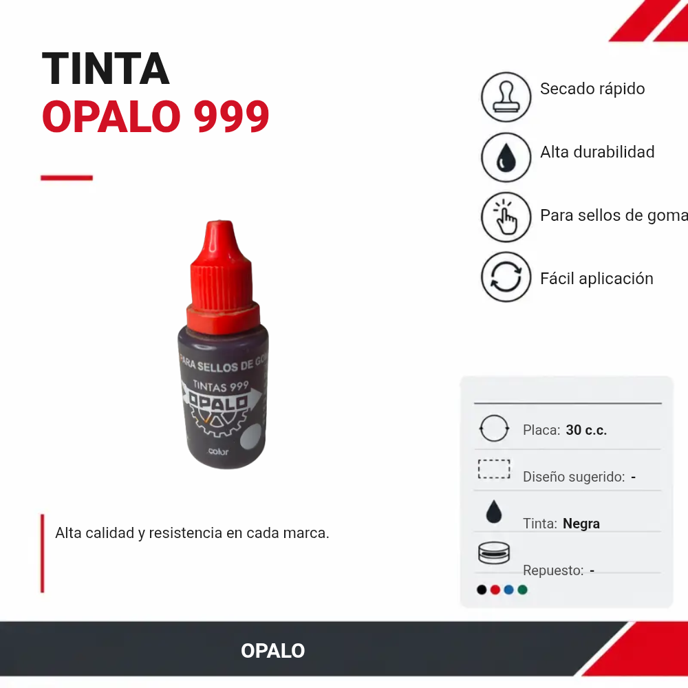 Tinta Opalo 999 Negra
