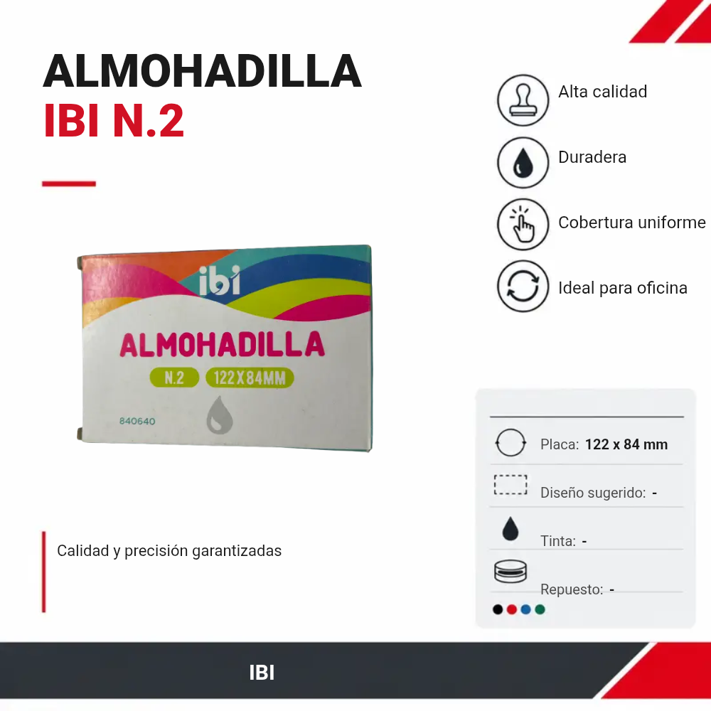 Almohadilla IBI N.2 122x84 mm