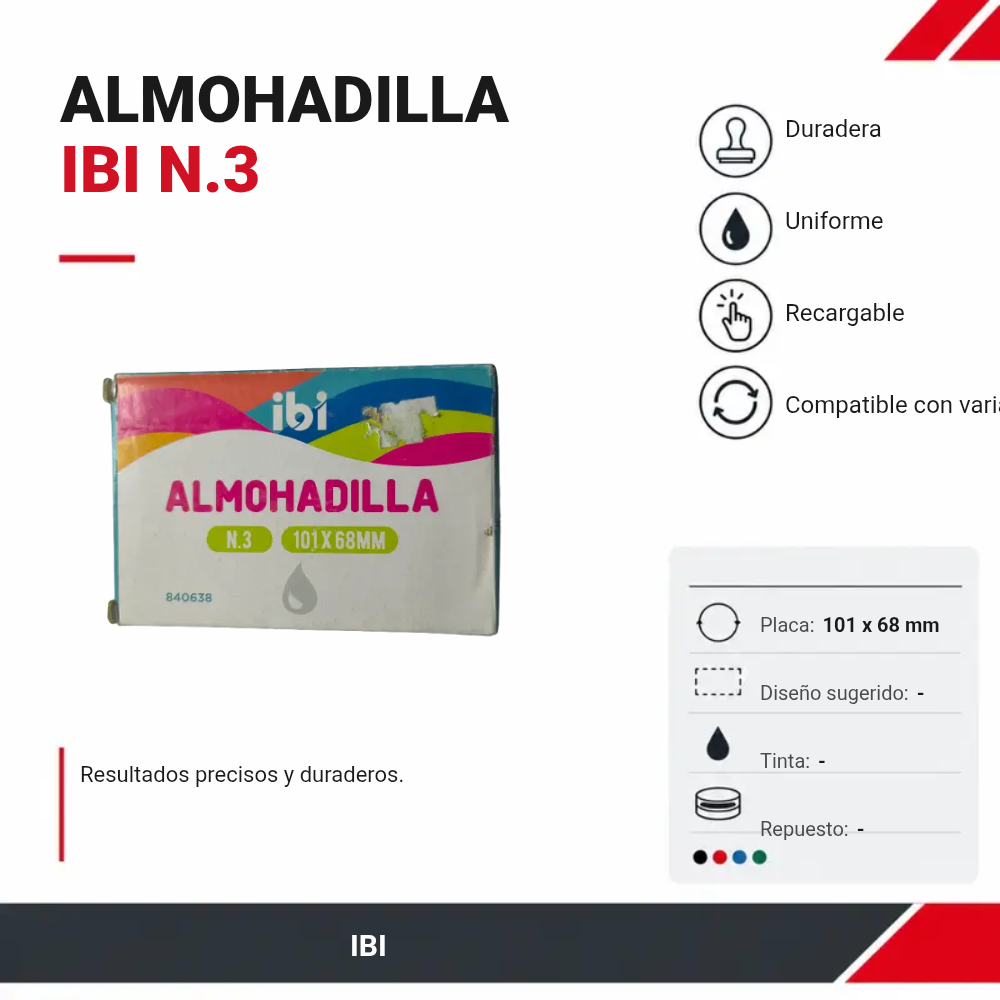 Almohadilla IBI N.3 101x68 mm
